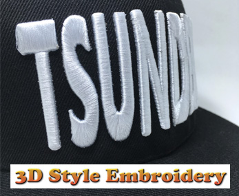 3D Style Embroidery and 3D Puff File Conversion