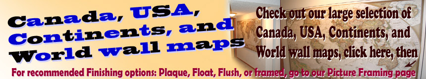 Calgary Map Store with large selection of Wall Maps and other Map items