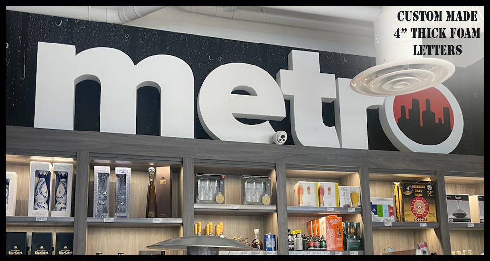 Make a big impact with Foam. Light and economical. Custom made 4 inch thick Foam Letters (painted or unpainted). Make a big impact with Foam. Light and economical. Custom made 4 inch thick Foam Letters (painted or unpainted).
