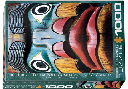 EuroGraphics Totem Pole in the Comox Valley. 1000 Piece Puzzle by Kirs Krug