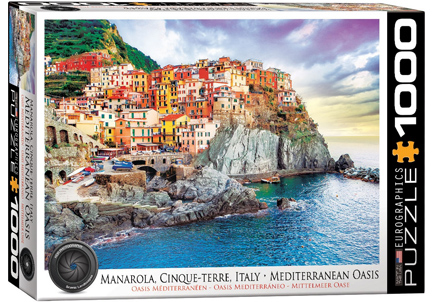EuroGraphics Manarola Cinque Terre Italy Mediterranean Oasis - 1000 Piece Puzzle