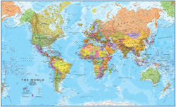 Maps International World Political Wall Map