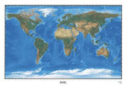 Delorme - Satellite World Wall Map