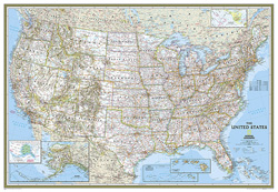 National Geographic - USA Political Wall Map