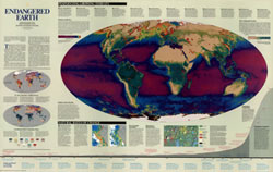 National Geographic - Endangered Earth Wall Map