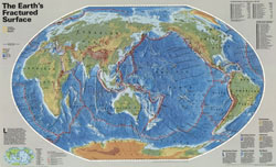 National Geographic - Earth's Fractured Surface Wall Map