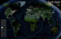 National Geographic - Earth at Night Wall Map