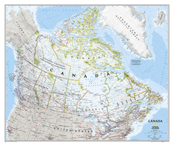 National Geographic - Canada Political Wall Map