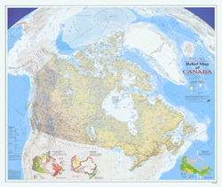 Relief Map of Canada Natural Resources Canada Wall Map