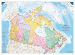 Canada Political Natural Resources Canada Wall Map - XL